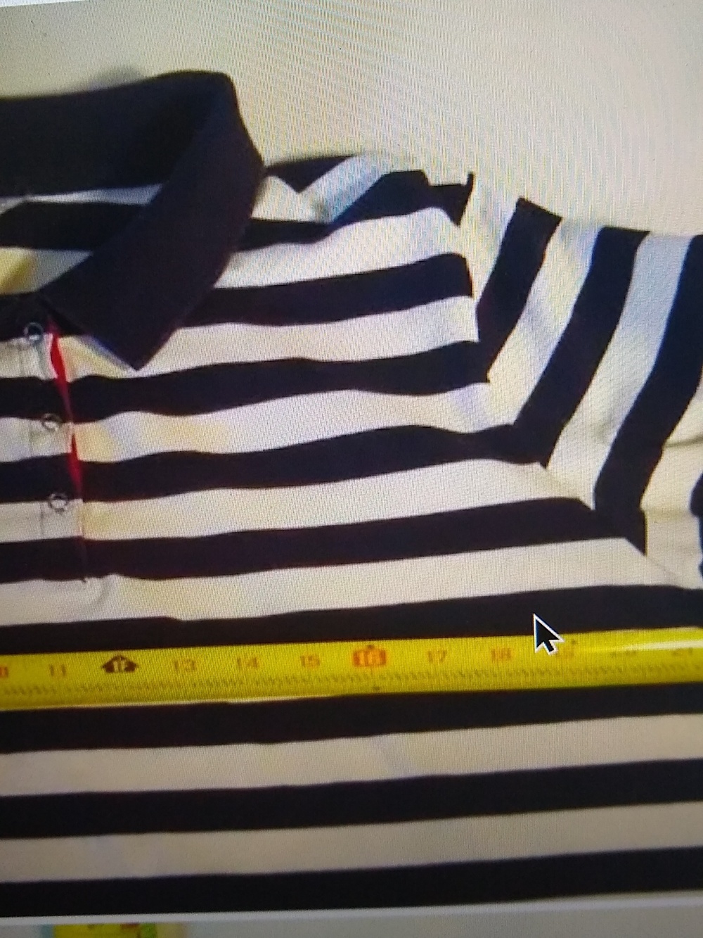 women's M-L-XL navy & white Polo stretchy stripes - Picture 14 of 14